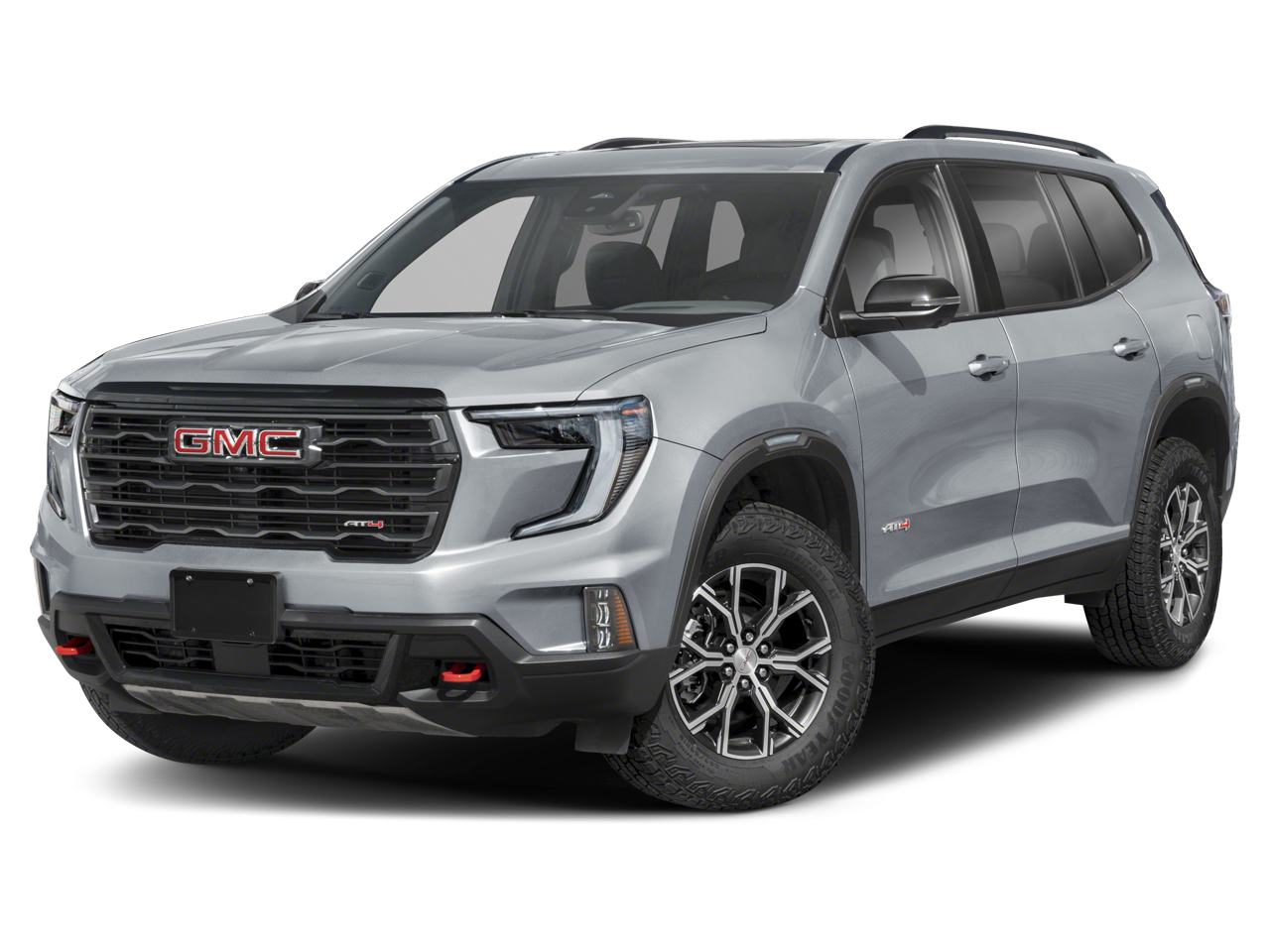 2026 GMC Acadia AT4 in Summit White — front three-quarter view