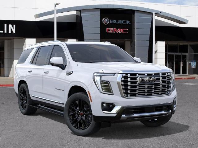 2026 GMC Yukon Denali in Summit White — front three-quarter view