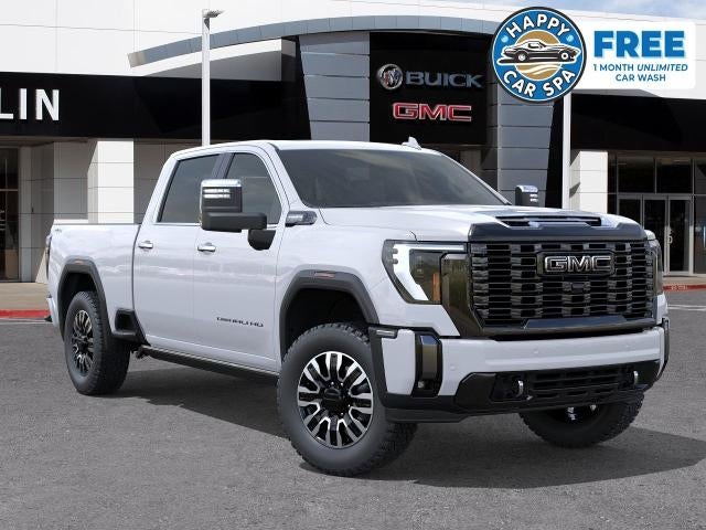 2026 GMC Sierra 2500 HD Denali Ultimate in Glacier White Tricoat — front three-quarter view