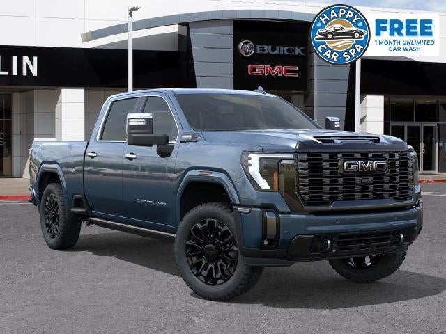 2026 GMC Sierra 2500 HD Denali Ultimate in Downpour Metallic — front three-quarter view
