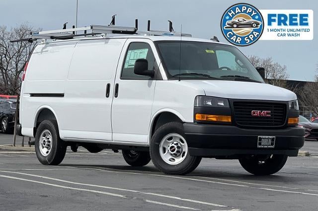 2025 GMC Savana Cargo Base in Summit White — front three-quarter view