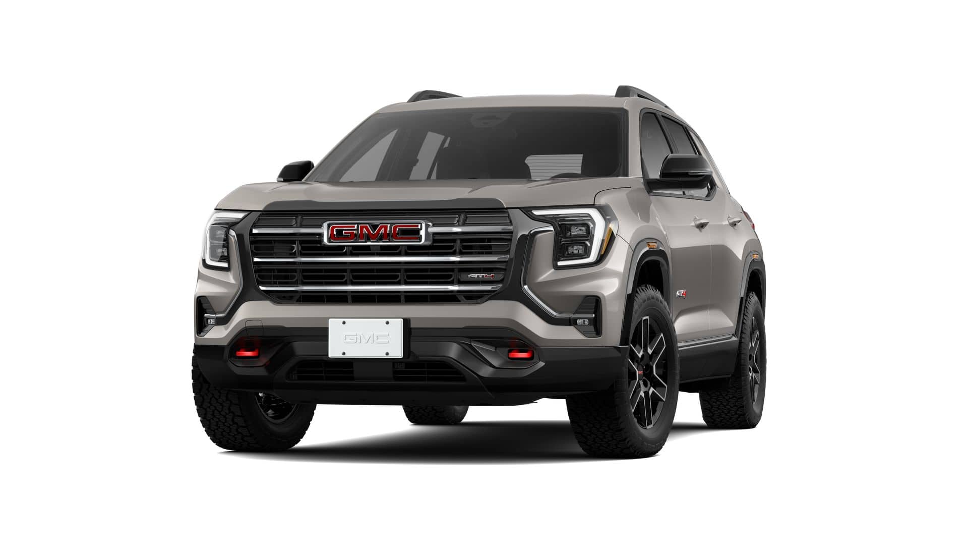 2026 GMC Terrain AT4 in Riverstone Metallic — front three-quarter view