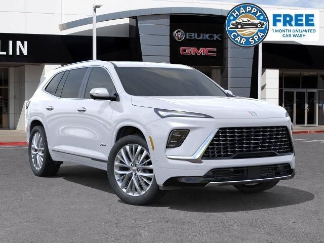 2026 Buick Enclave Avenir in Iridescent White Tricoat — front three-quarter view